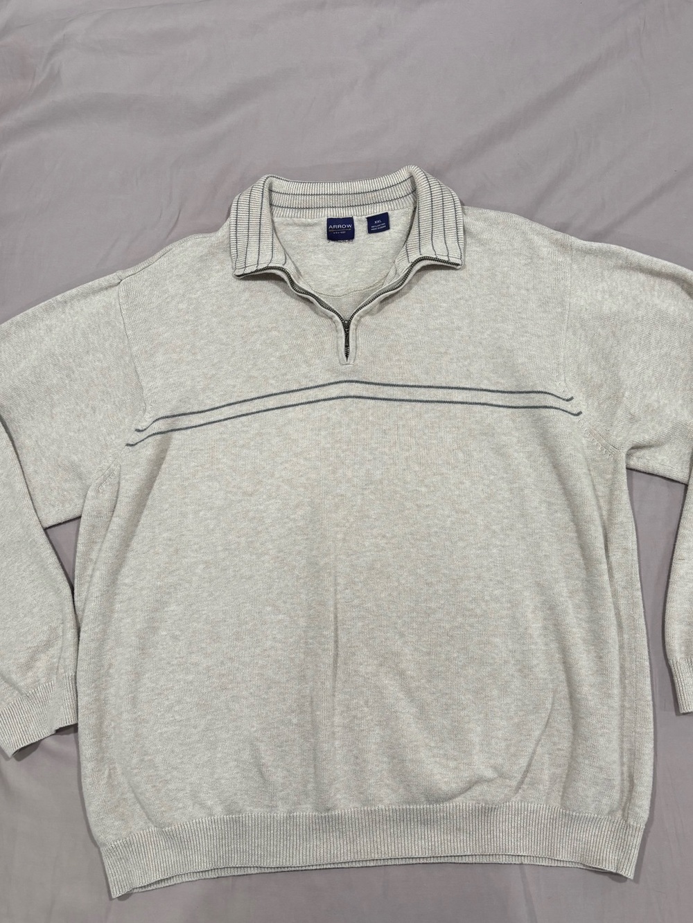 Arrow Light tan Quarter-Zip pull over Sweater